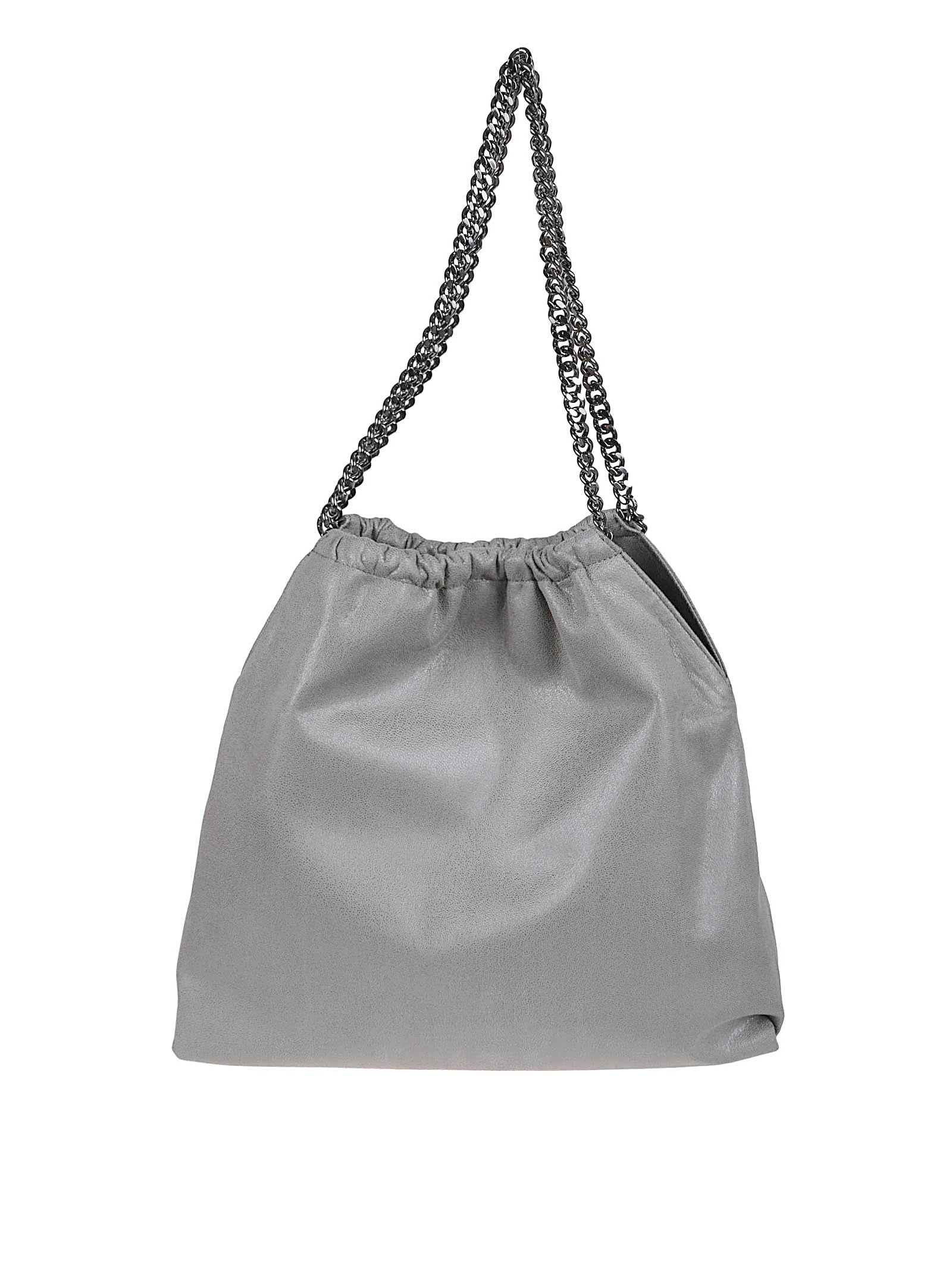 Medium Grey Falabella Shoulder Bag with Ruthenium Chains