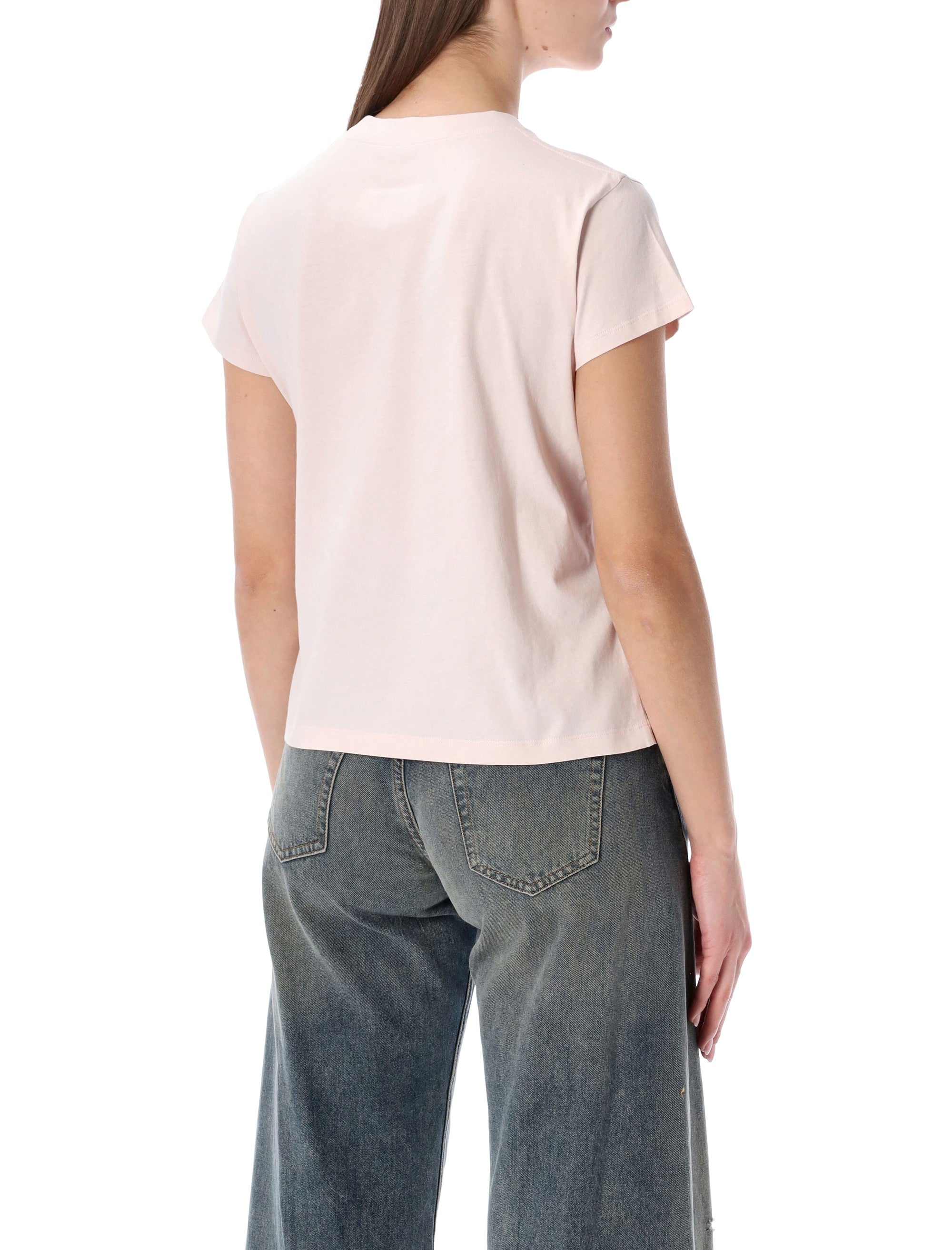 Slim Fit Light Pink Cotton T-Shirt