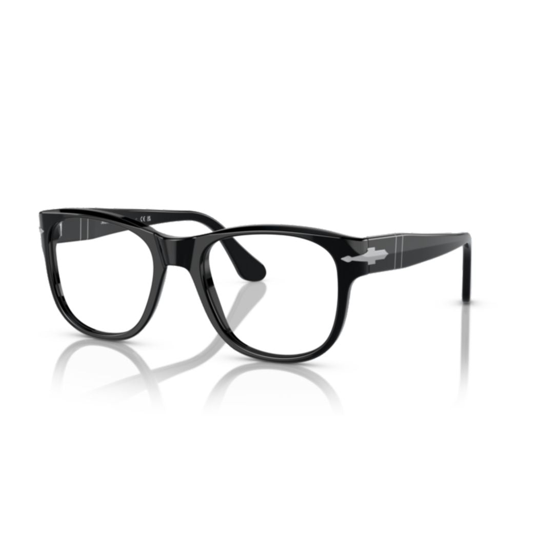 3312v Vista Glossy Black Acetate Rectangular Eyeglasses