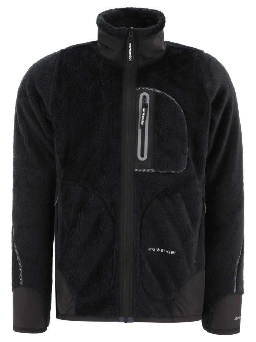 Plush Textured Jacket with High Collar