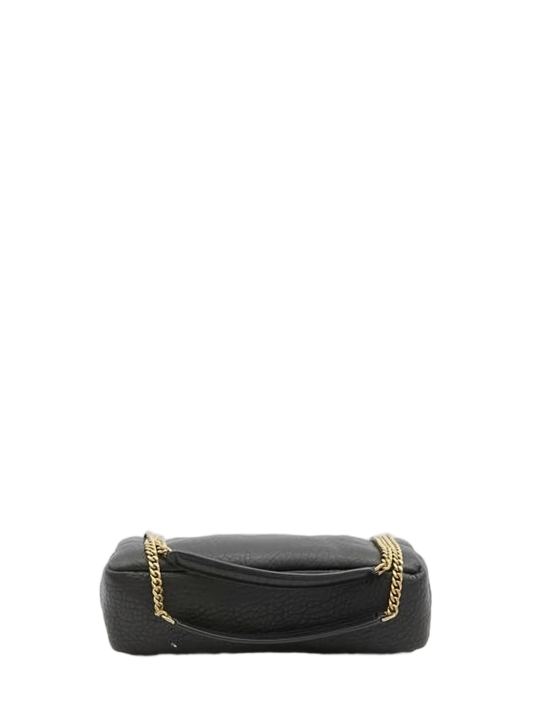 Textured Lambskin Shoulder Bag with Flap Closure