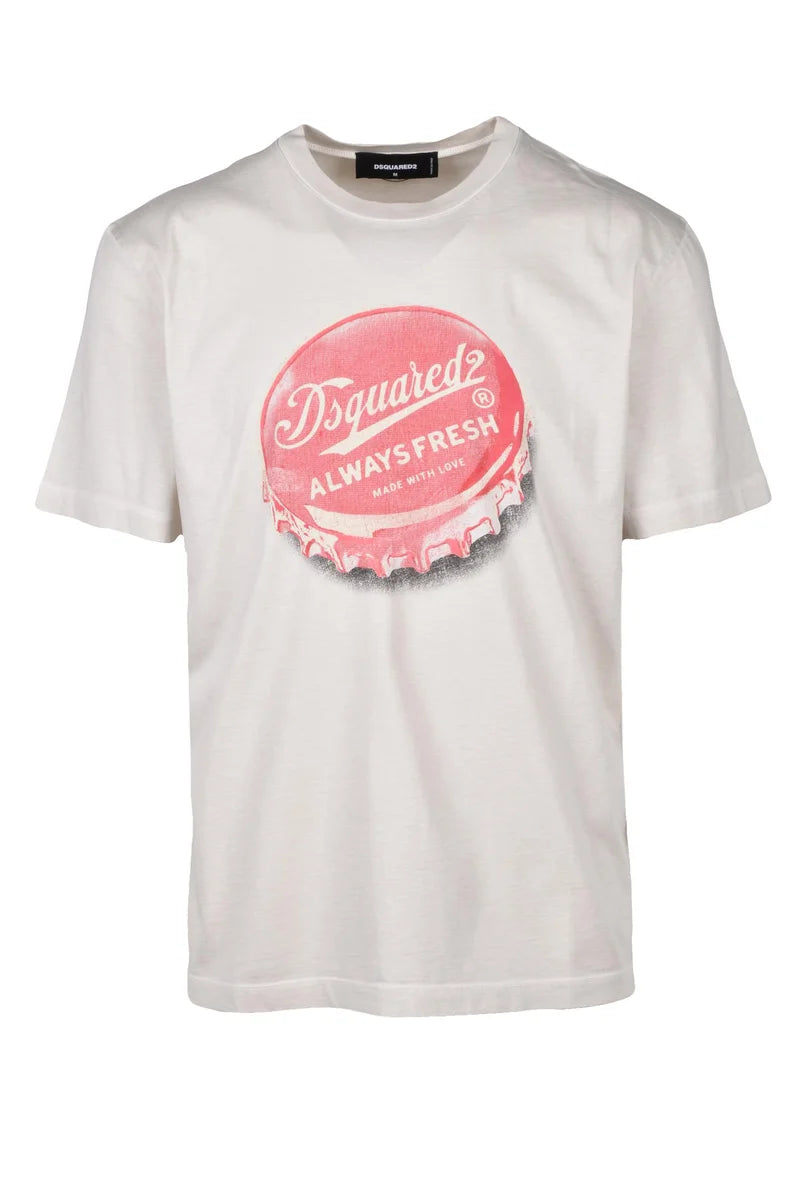Crew Neck T-shirt - Beige