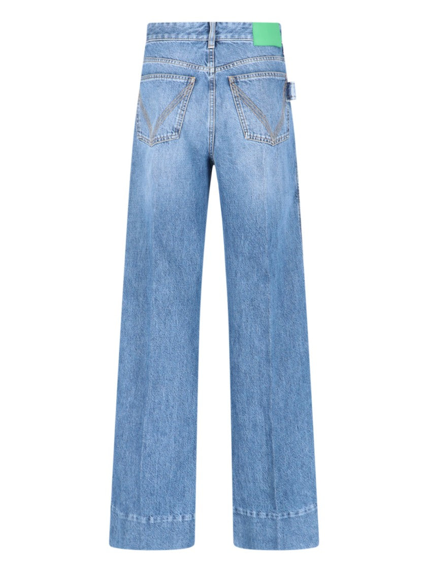 Wide-Leg Jeans With Medium Rise And Tool Loop