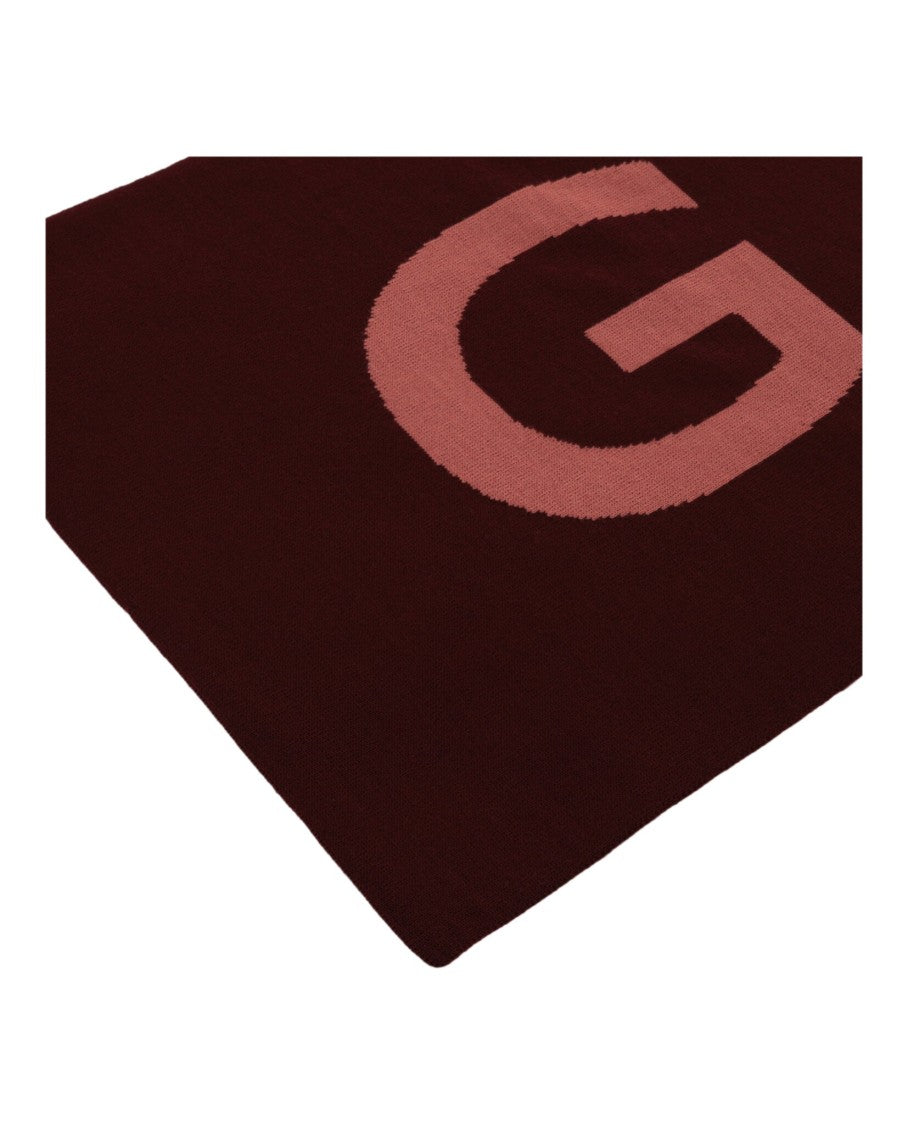 Reversible Wool Scarf With Bold Logo Design