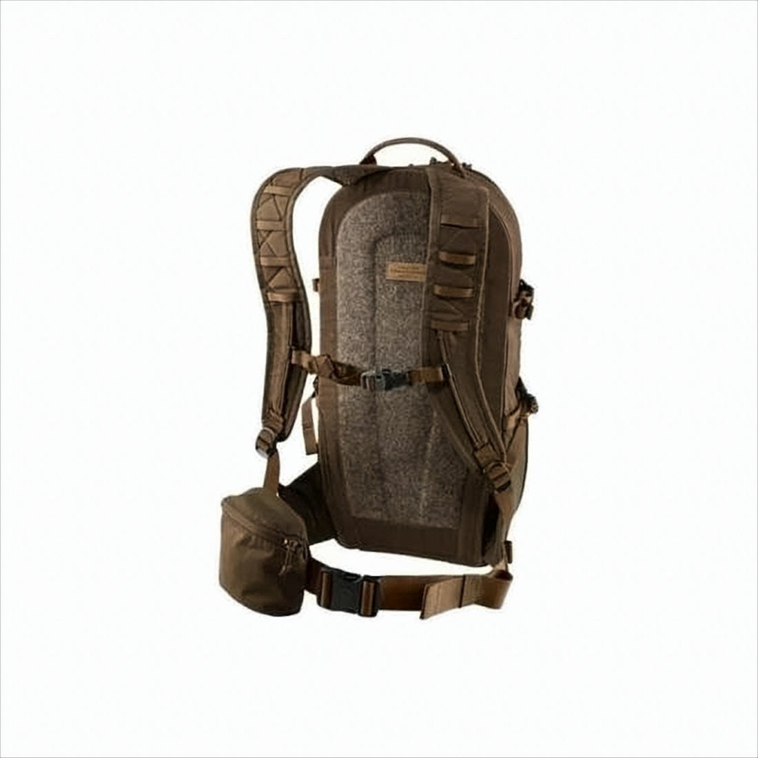 Structured Brown Backpack With Multiple Compartments