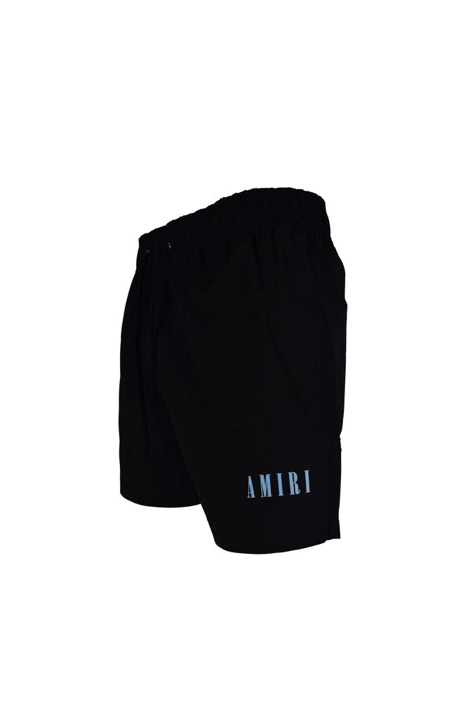 Amiri Black Swim Shorts With Adjustable Waist