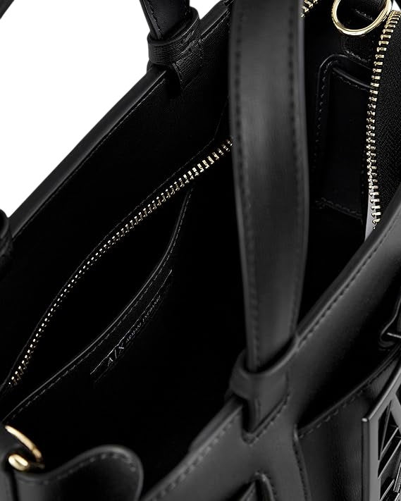 Structured Black Shoulder Bag With Removable Strap