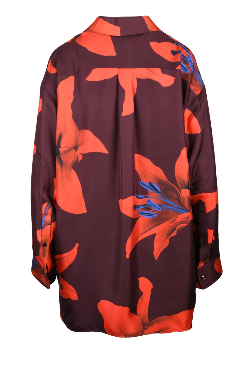 Silk Shirt - Bordeaux/Red