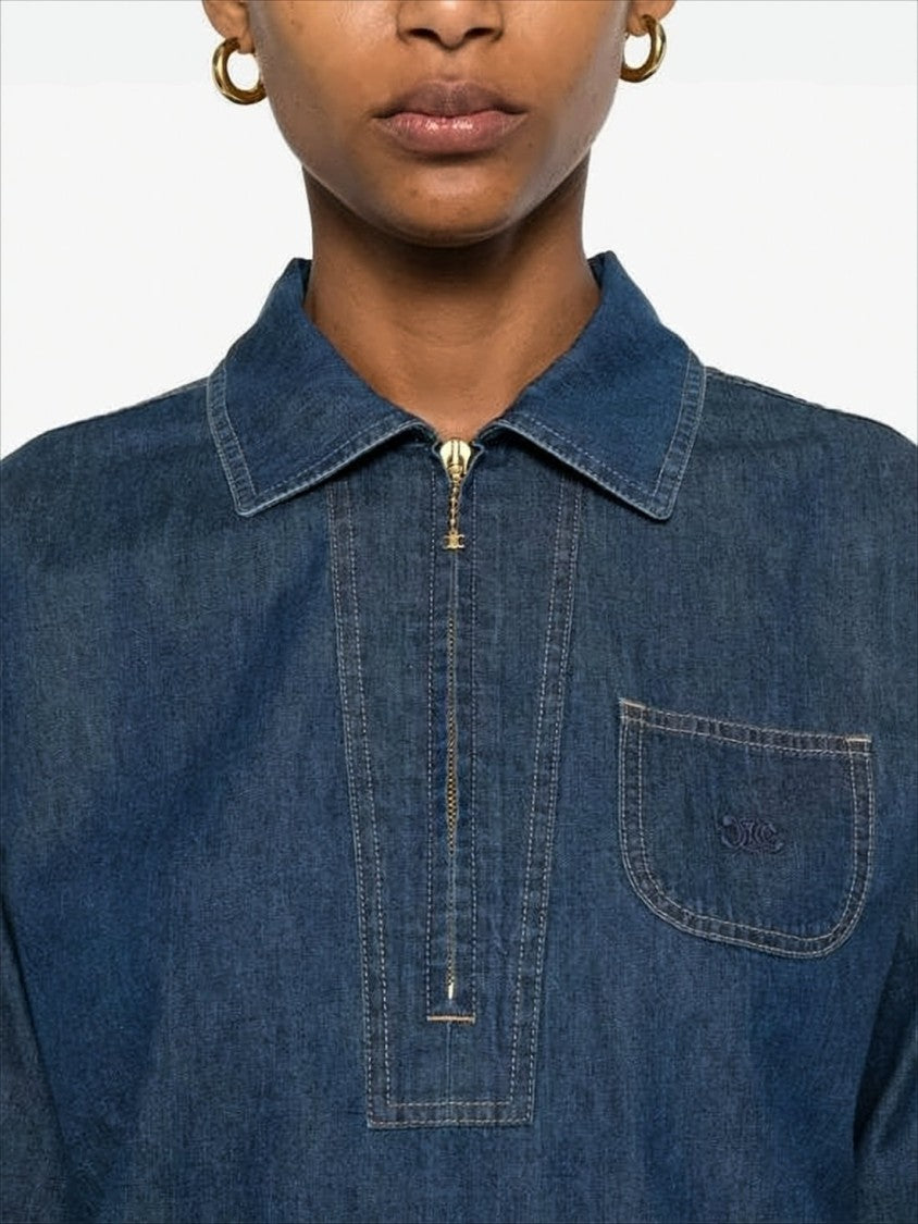Cropped Denim Jacket With Boxy Silhouette And Contrast Stitching