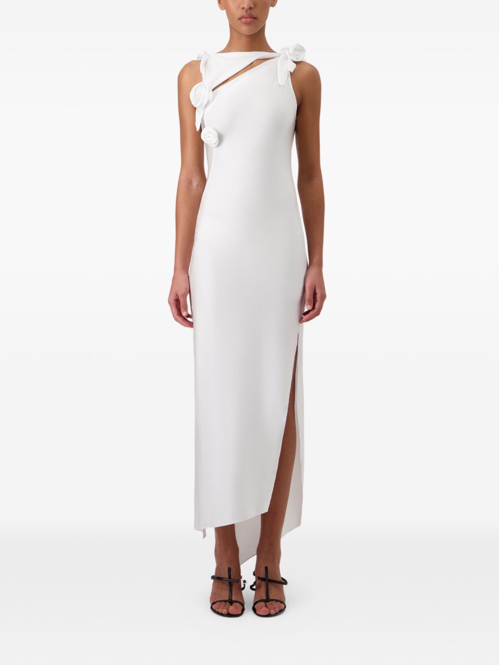 Asymmetric Midi Dress with Knot