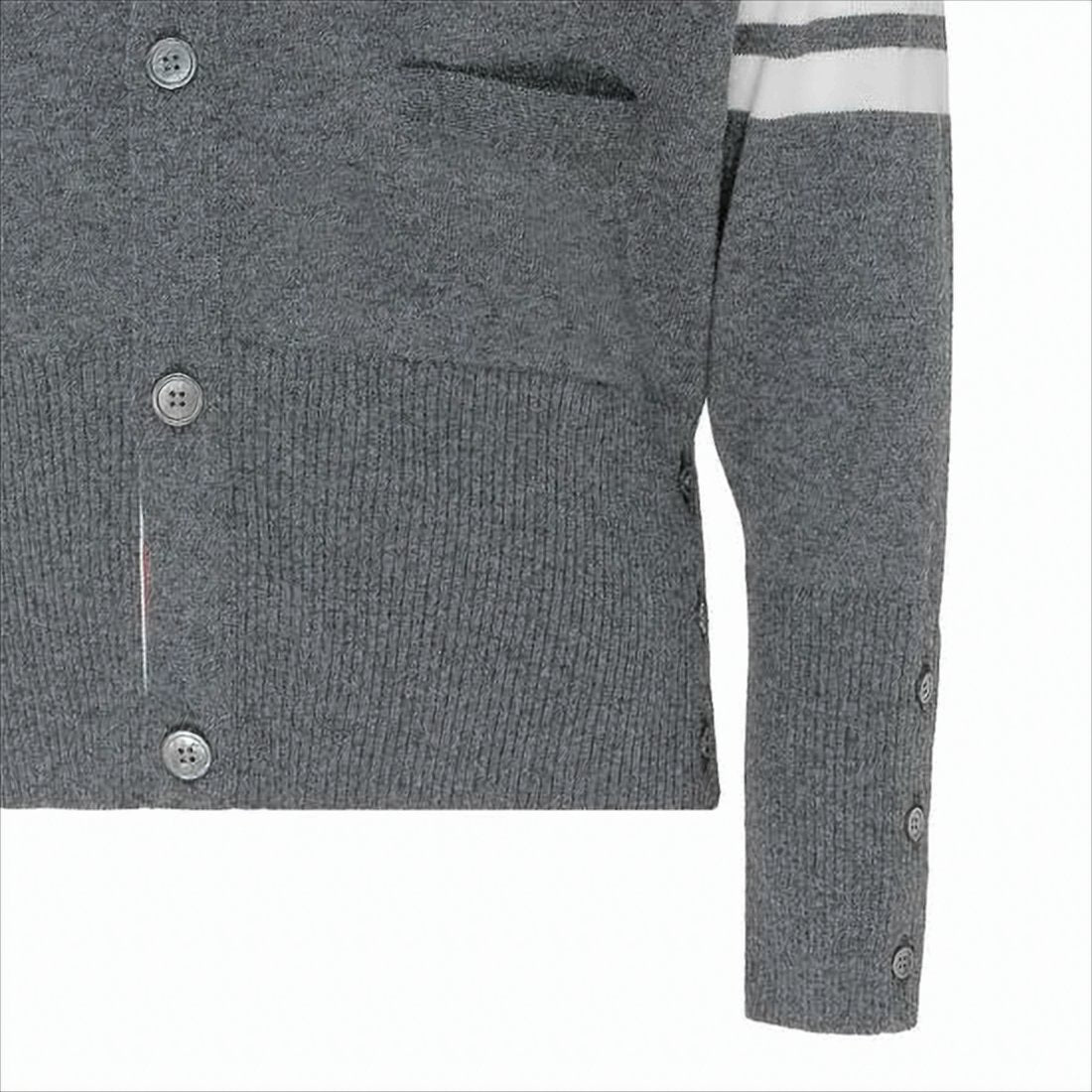 Cashmere Knit Cardigan with Distinctive Stripe Detail