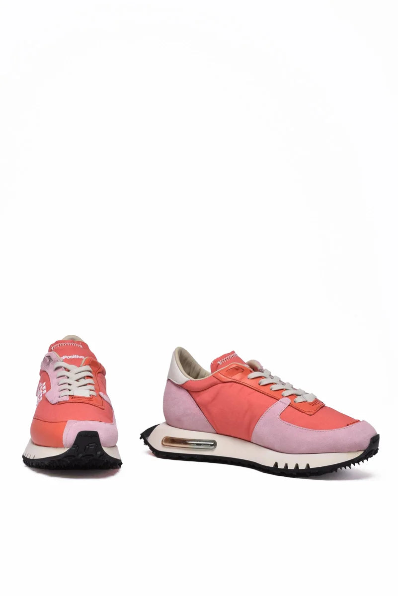 Leather/Polyester Sneakers - Red