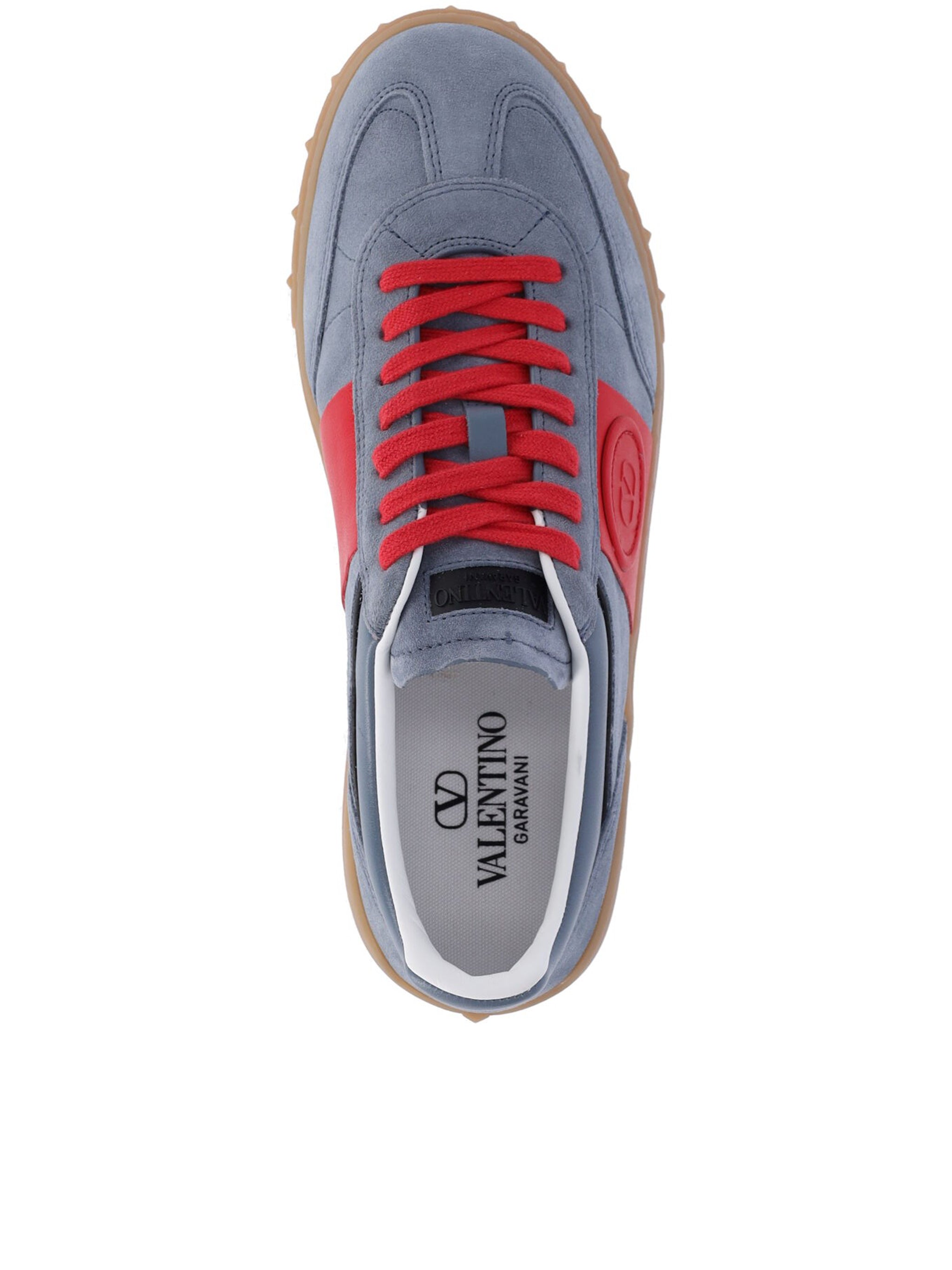 Blue Sneakers Muted Suede Leather Sneakers