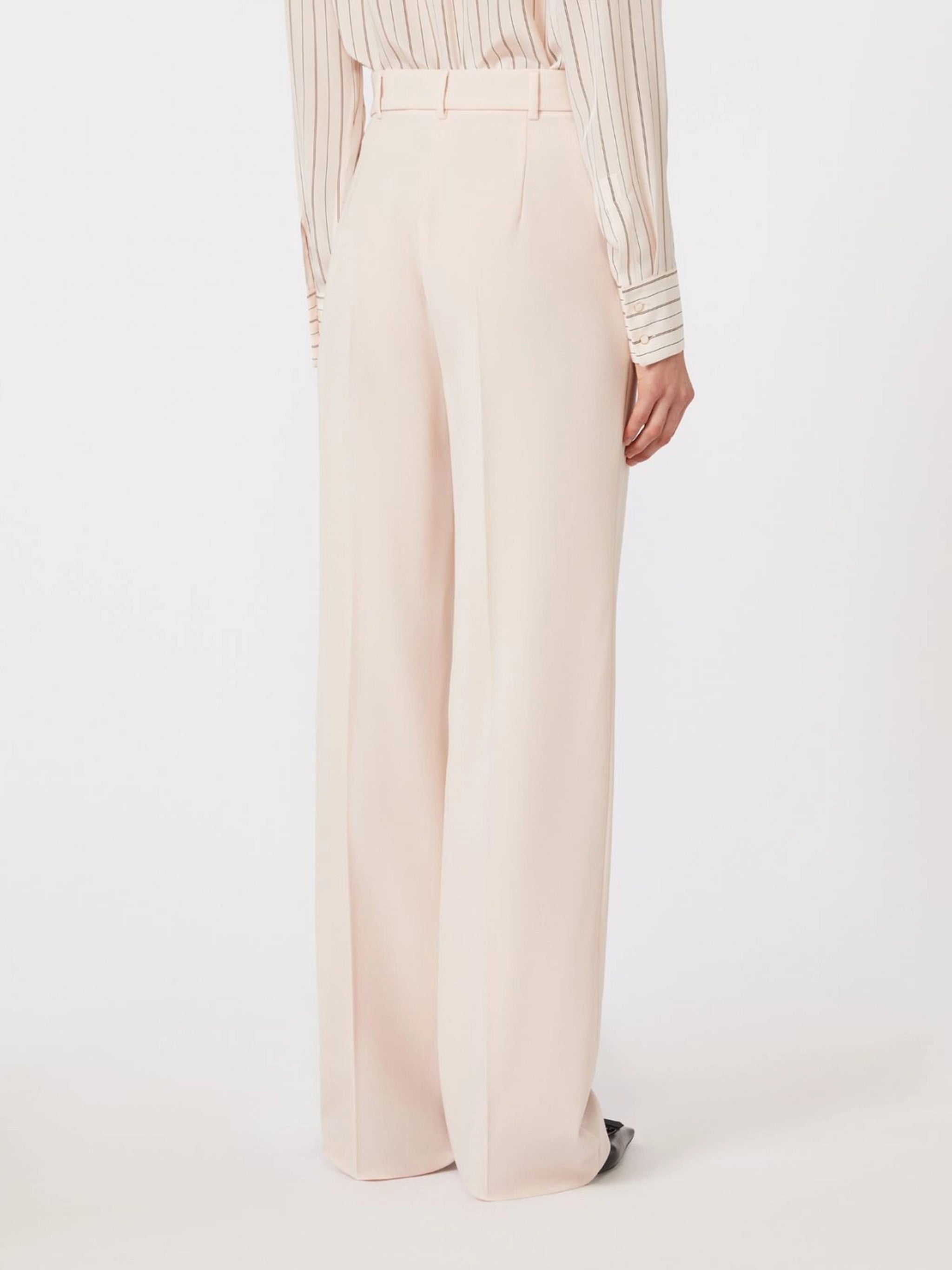 Light Beige Quasar Wide-Leg Trousers