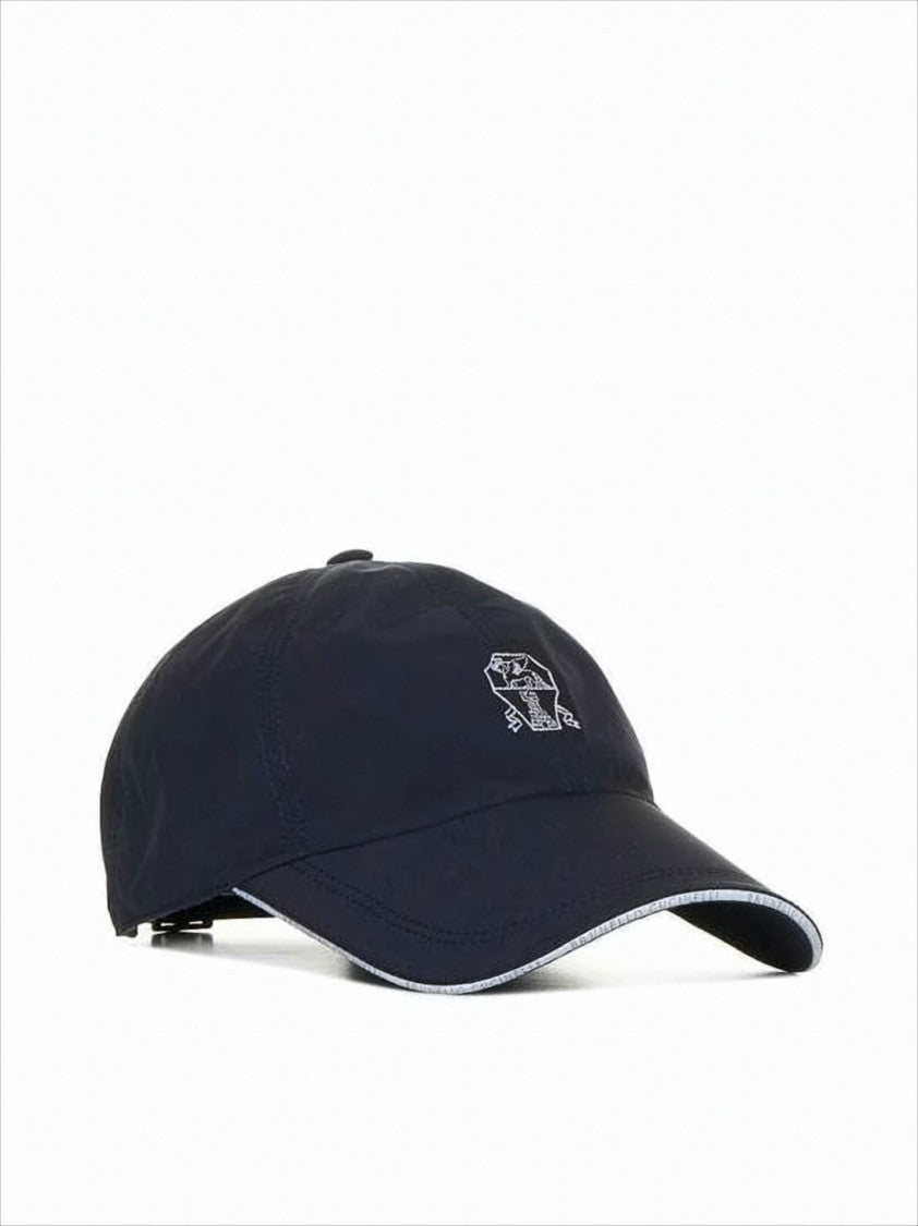 Black Baseball Cap with Embroidered Emblem