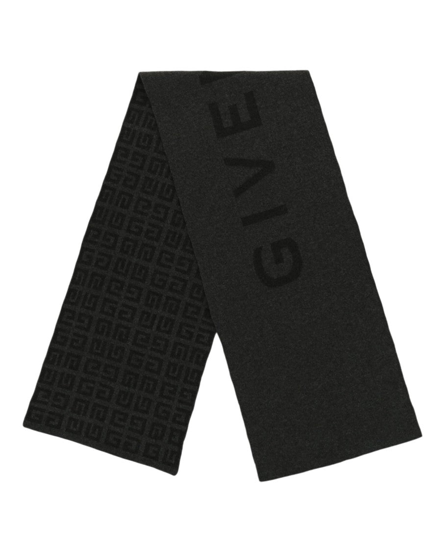 4G Logo Reversible Wool Scarf