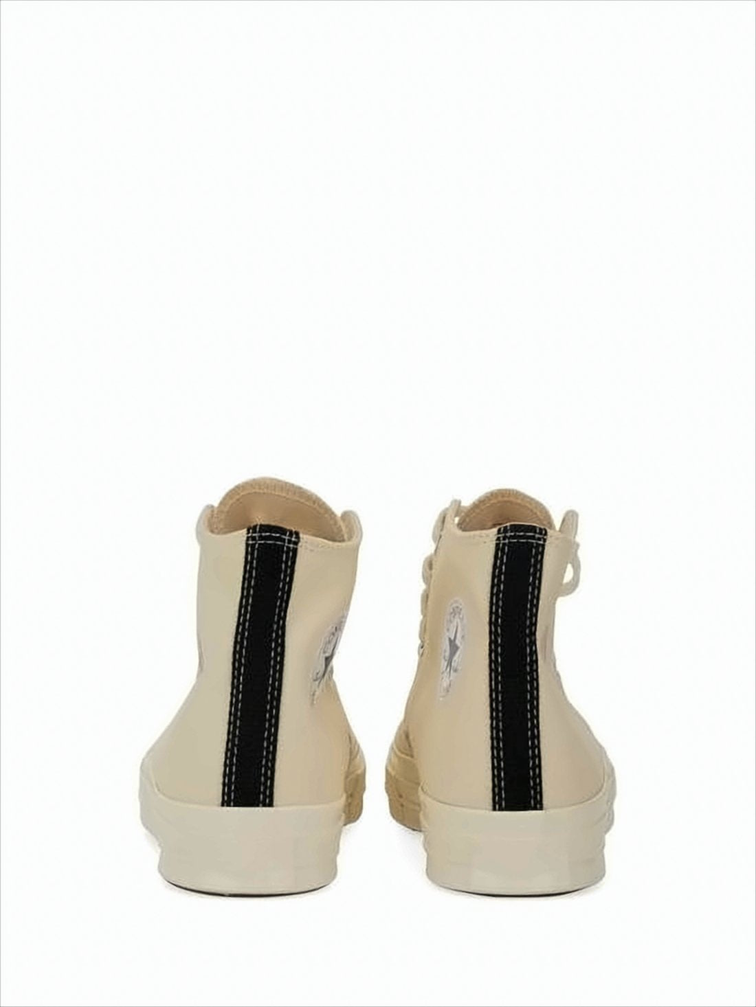 High-Top Canvas Sneakers With Distinctive Heart Design