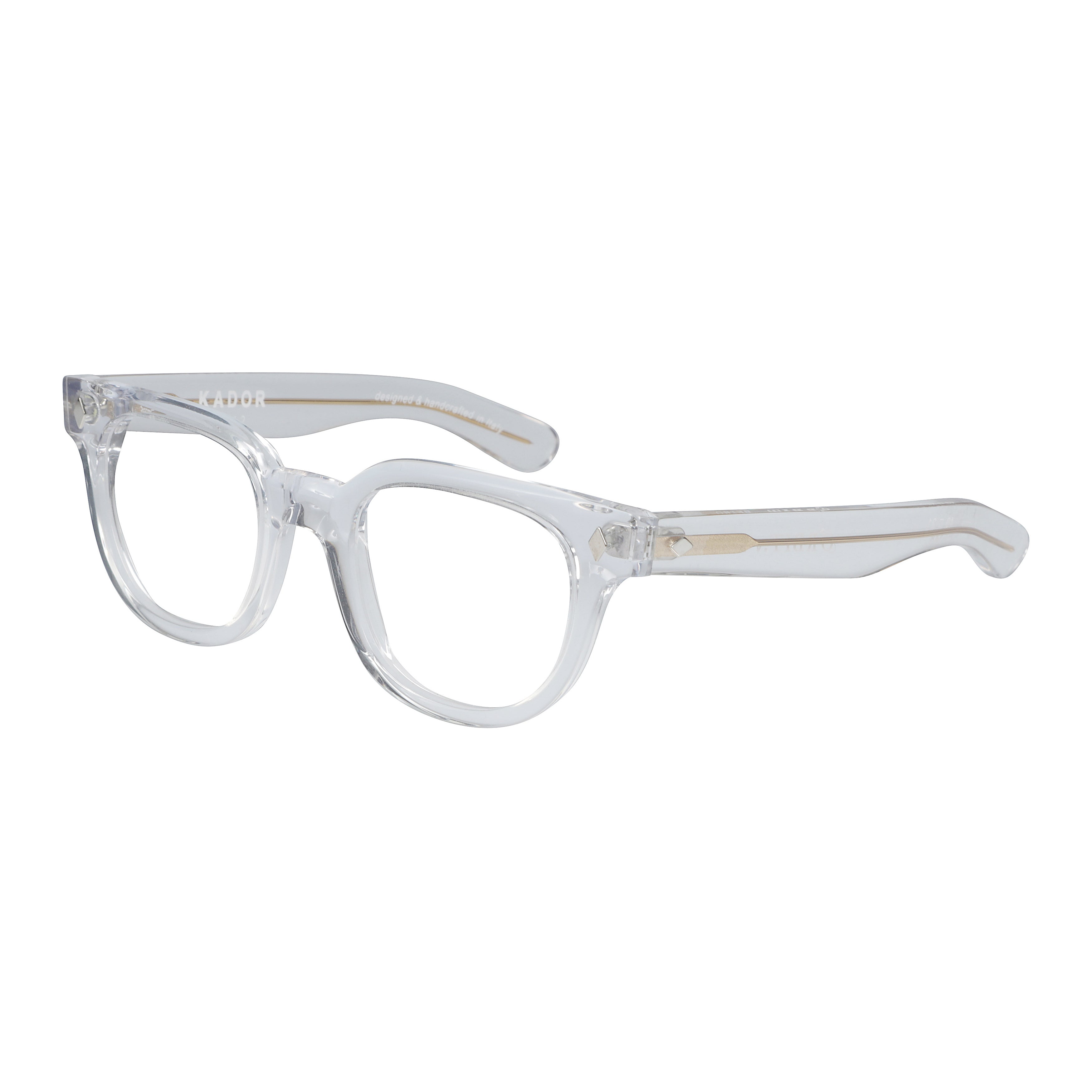 Orbit Transparent Square Frame Sunglasses with Gold Accents
