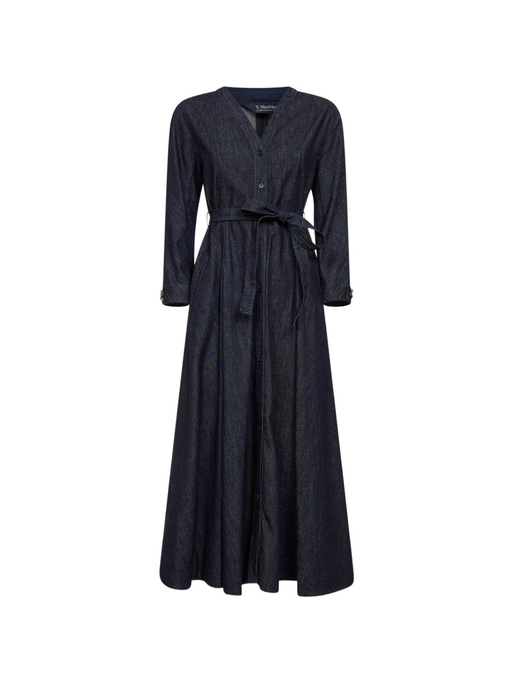A-line Midi Dress with Jeweled Cuffs