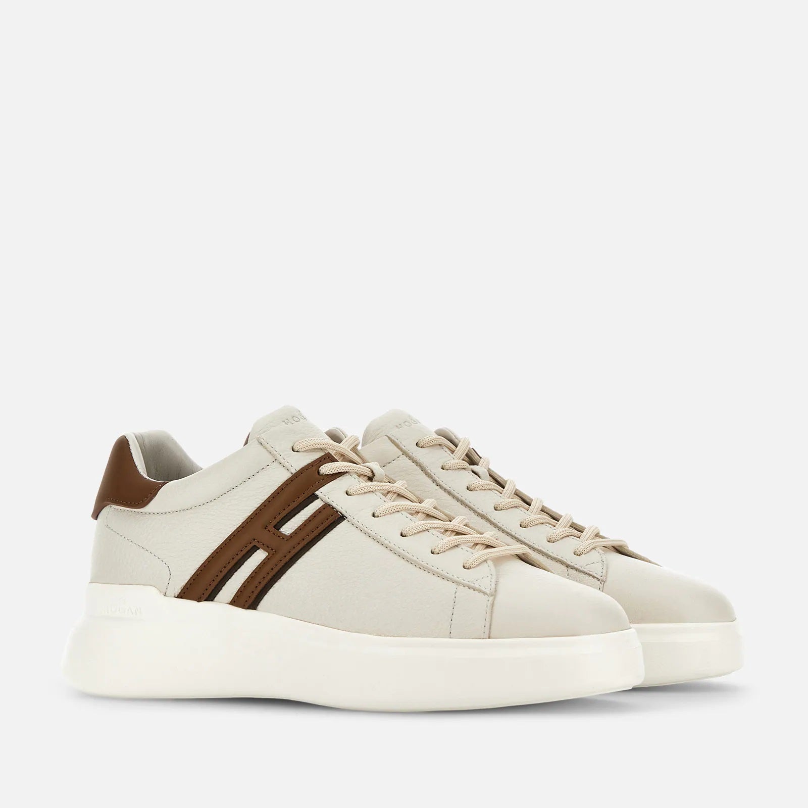 H580 Allacciato H Profilo Sneakers in White Cuoio