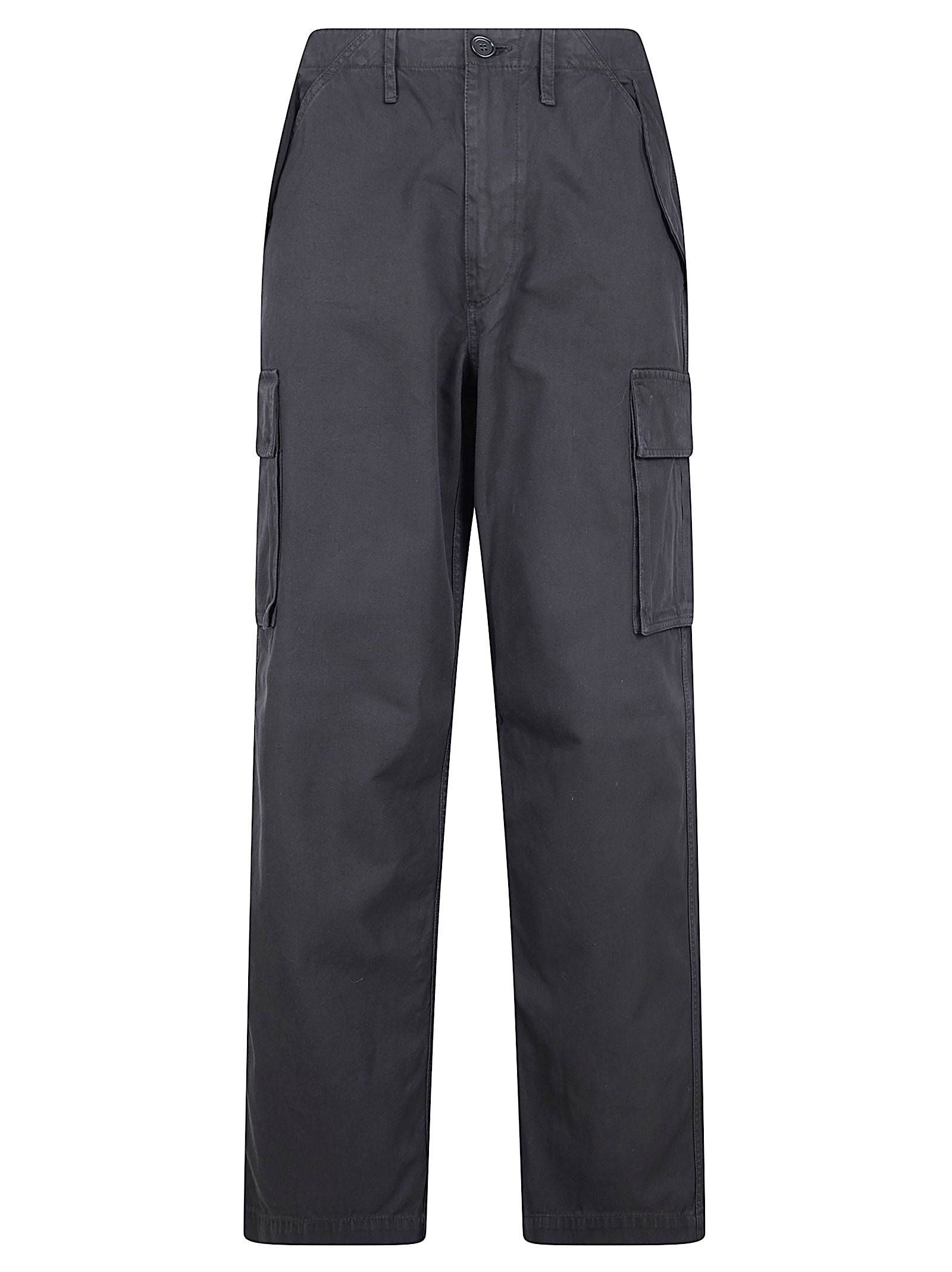 Cargo Trousers in Washed Cotton Twill