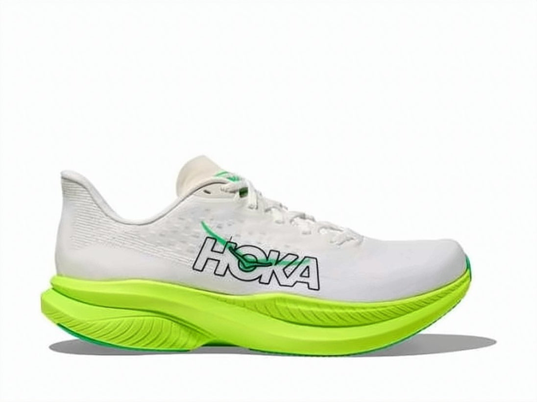 Sleek White Mesh Sneakers with Bold Green Accents