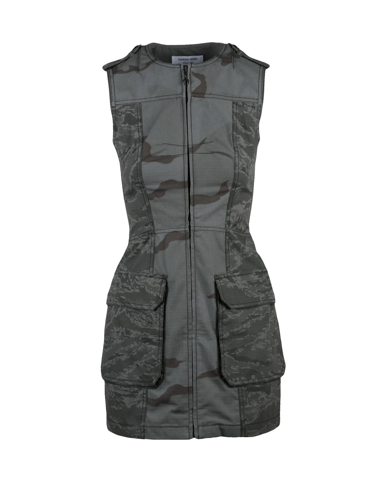 Grey Polyester Cotton Viscose Women's Sheath Dress