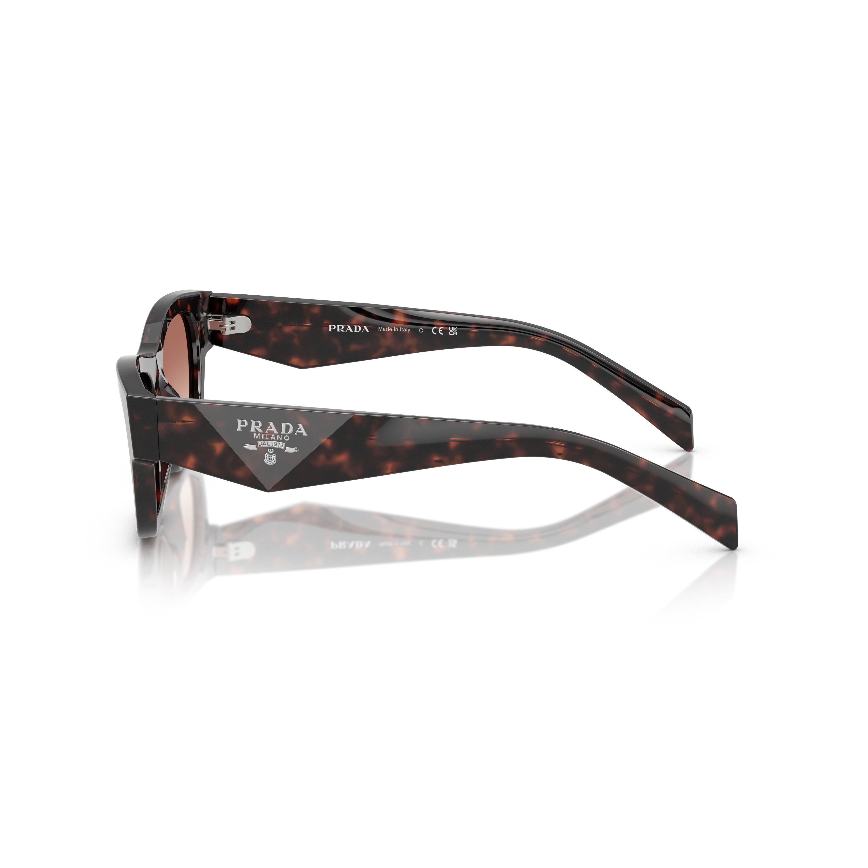 0pr B09s Rectangular Frame Tortoiseshell Acetate Sunglasses