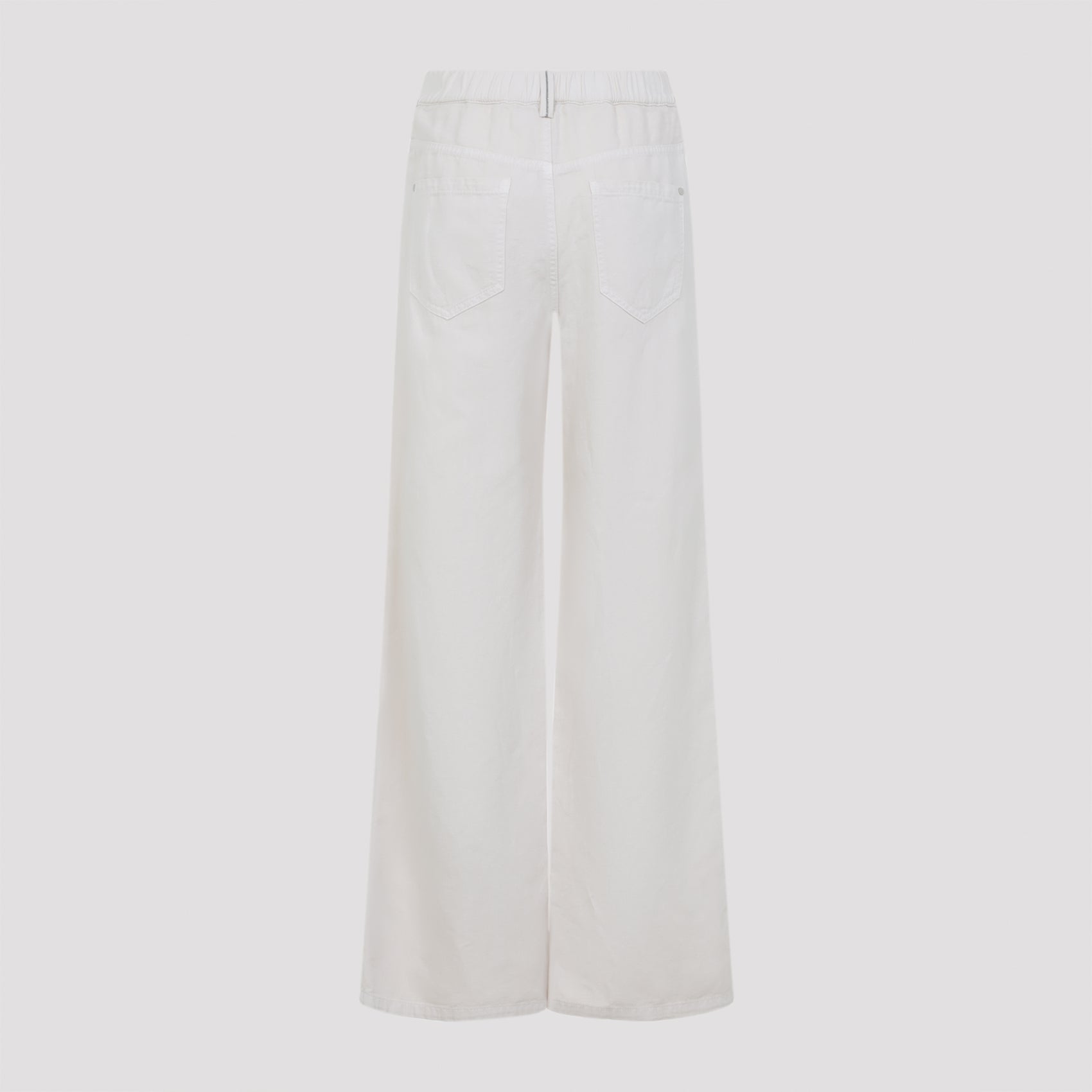Wide-Leg Trousers In Cotton-Linen Blend