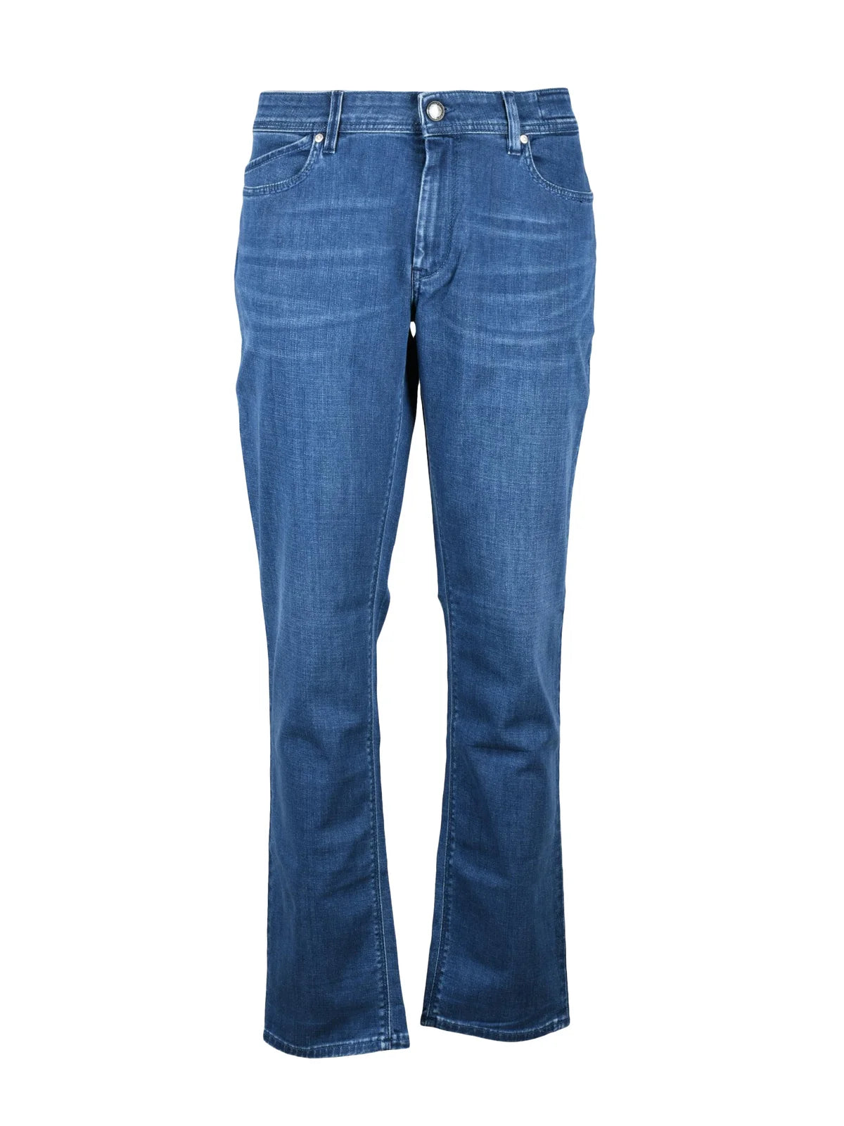 Blue Cotton Elastomultiester Elastane Stretch Jeans
