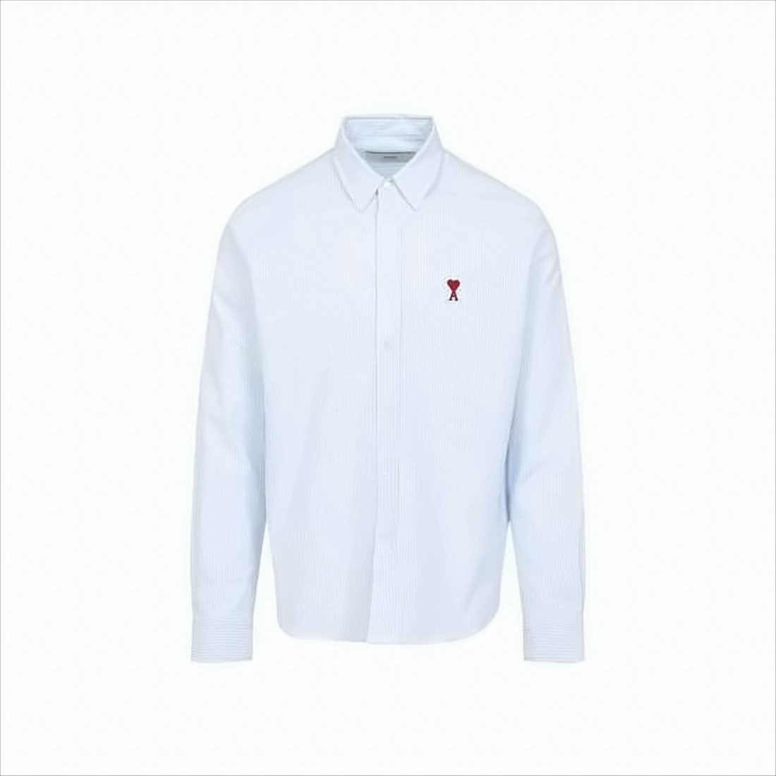 Light Blue and White Pinstripe Long-Sleeve Shirt