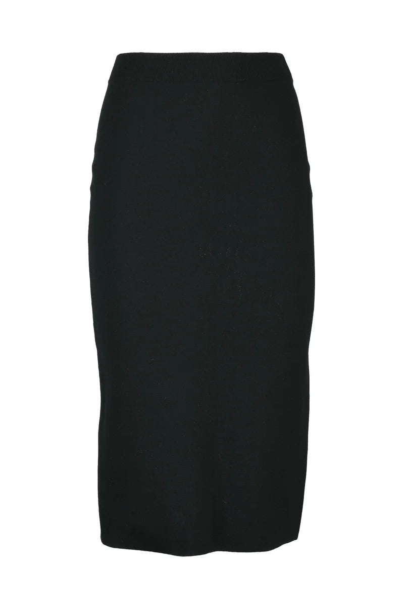 Rete Wool Skirt - Black