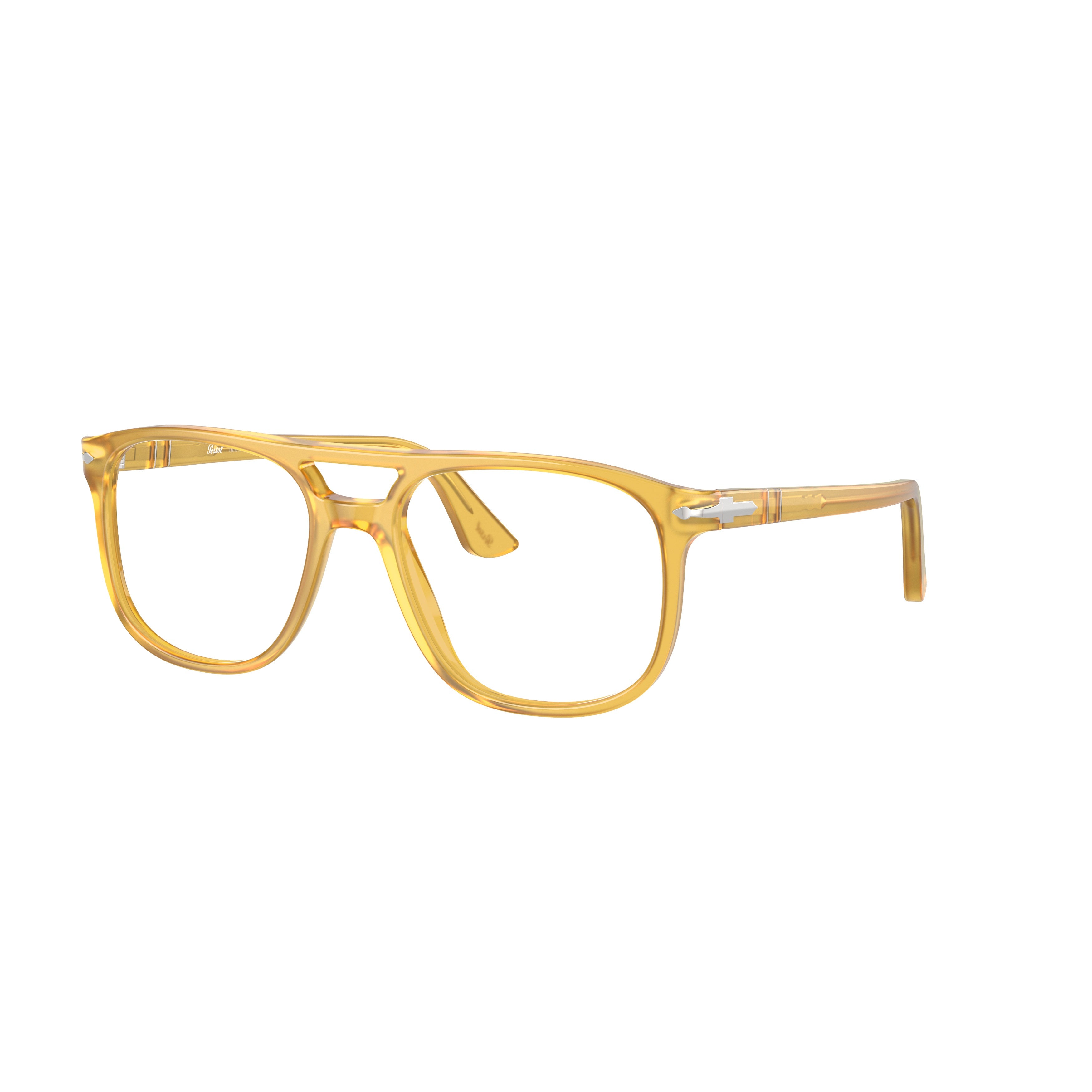 0po3329v Translucent Yellow Acetate Eyeglasses with Keyhole Bridge