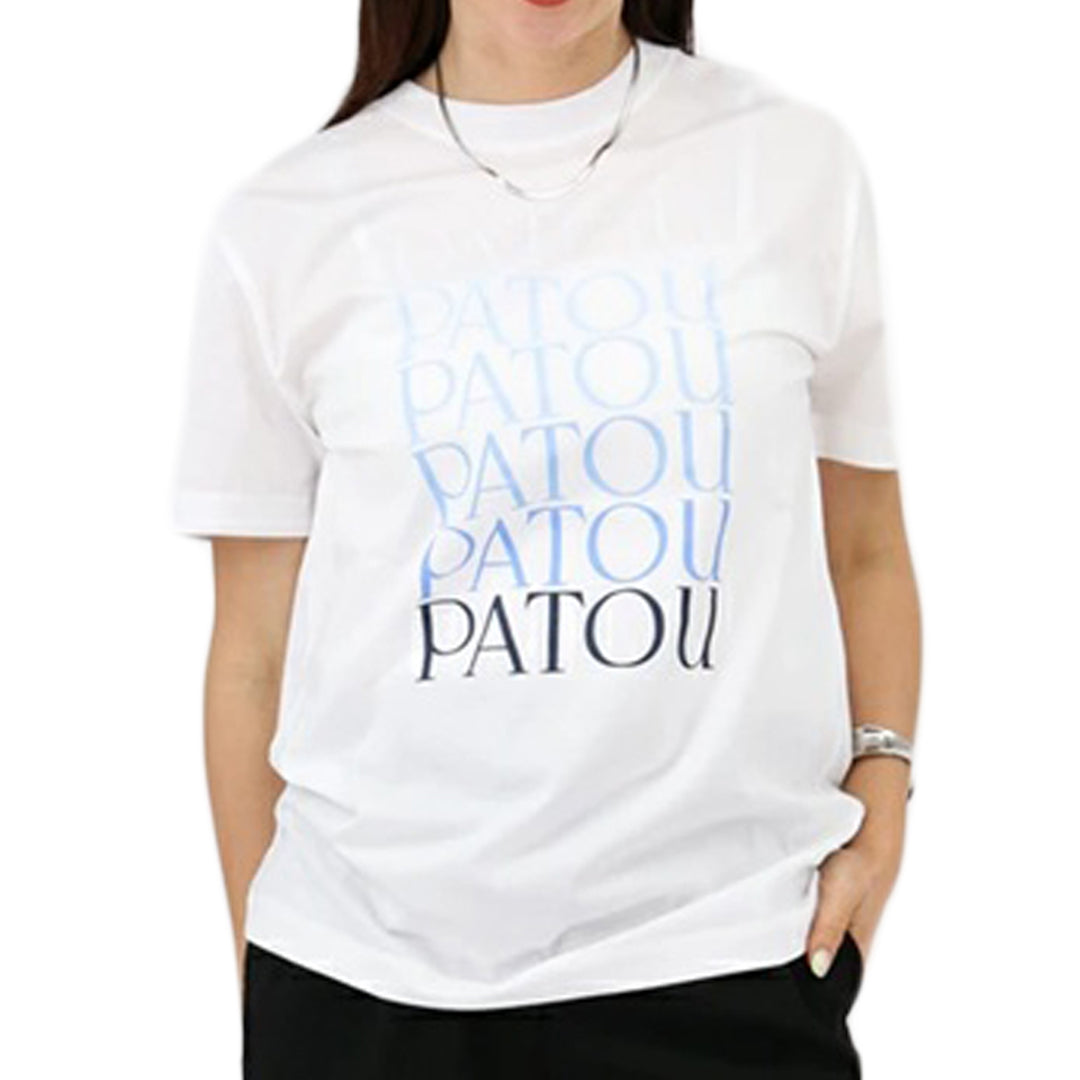 Relaxed-Fit White T-Shirt With Gradient Text Design