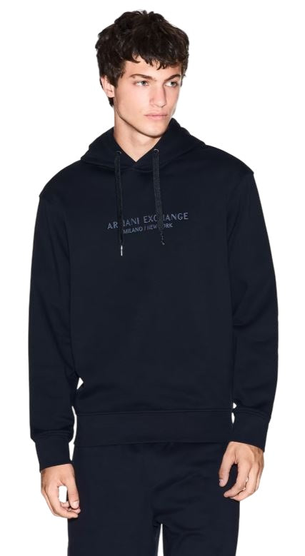 Hooded Sweatshirt with Adjustable Drawstring and Sophisticated Lettering