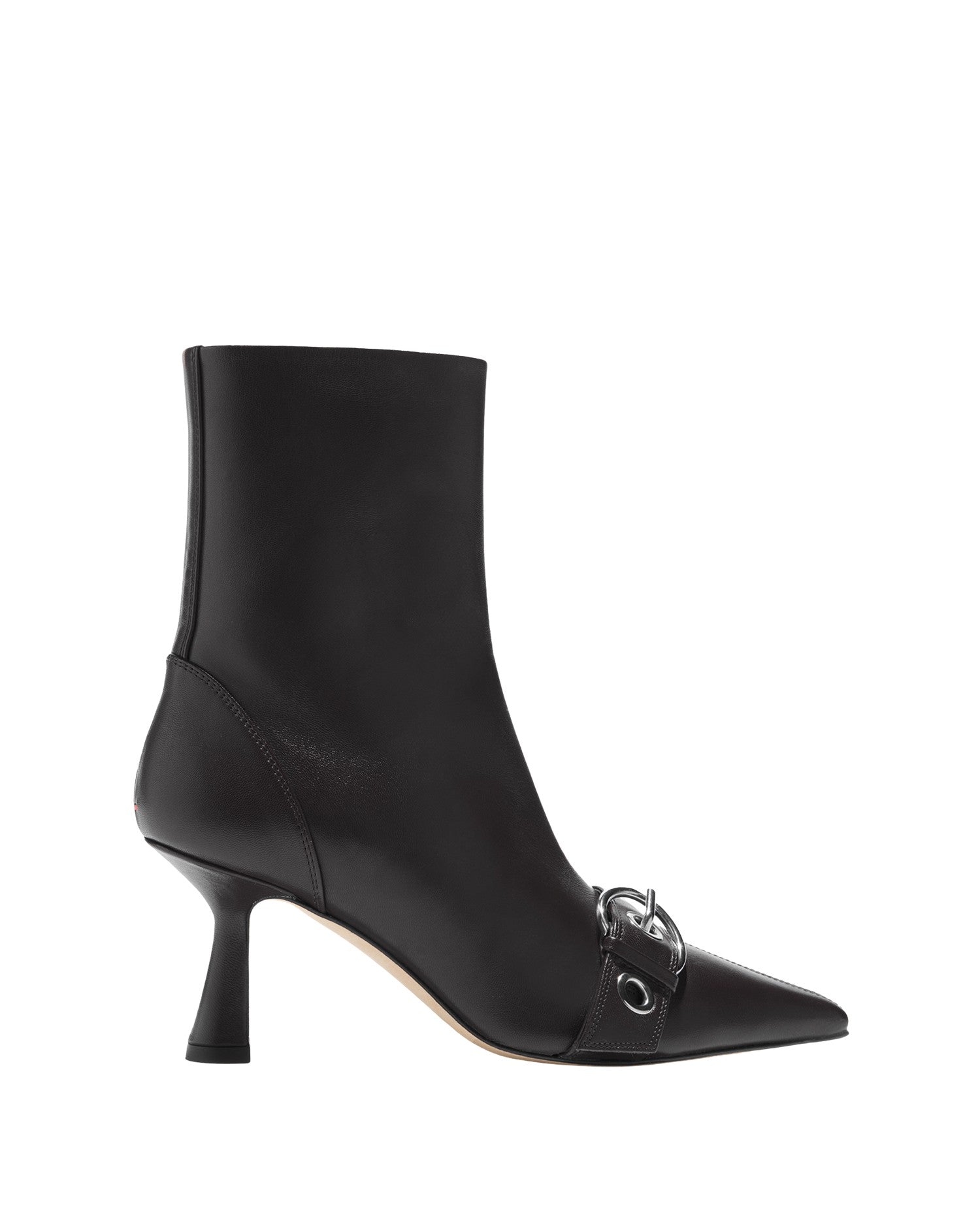 Black Halima Nappa Leather Ankle Boots