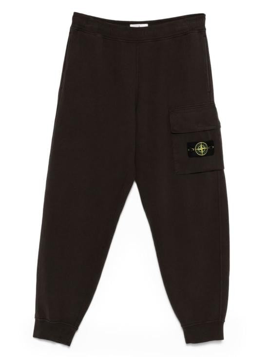 Tapered Cargo Pants with Ribbed Cuffs and Distinctive Patch
