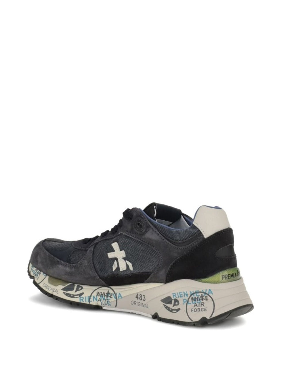 Contemporary Black Sneakers With Suede