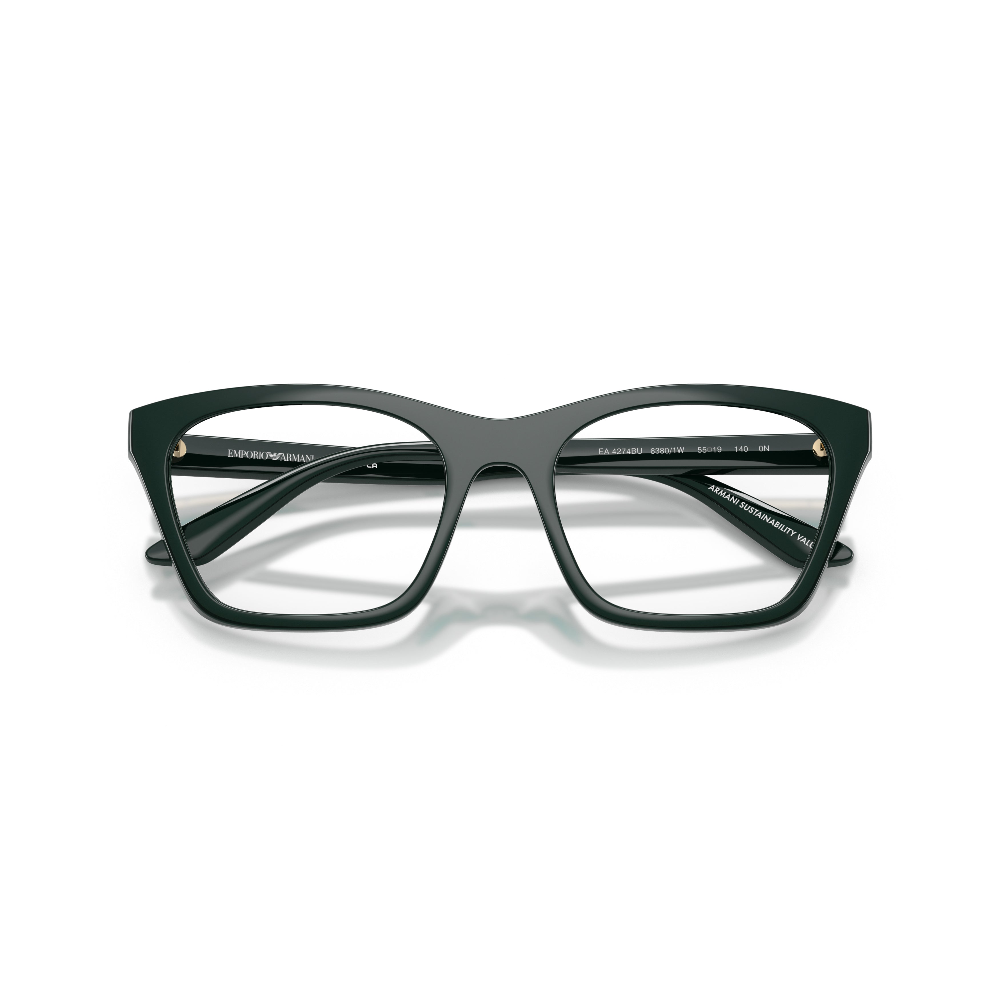 Oversized Black Square Frame Emporio Armani Eyeglasses