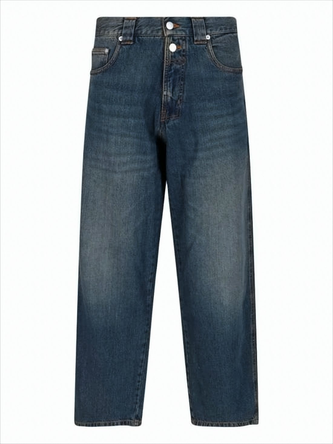 Relaxed Fit Straight-Leg Denim Pants