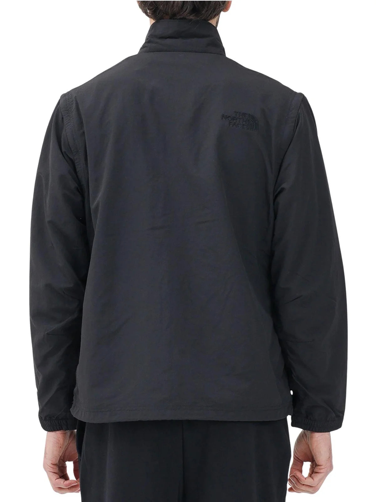 Black Nylon Windbreaker Jacket
