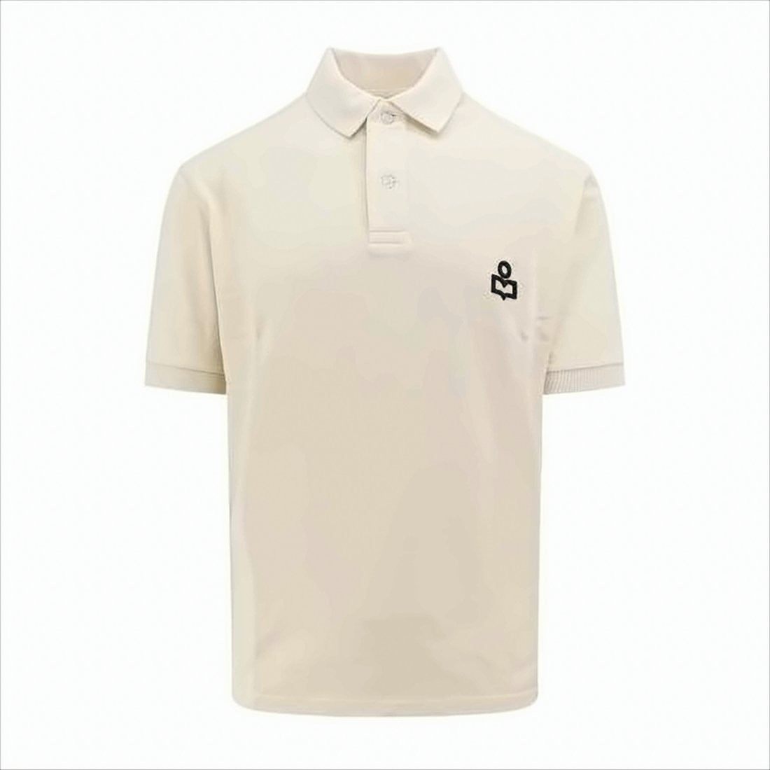 Minimalistyczna koszulka polo z krótkim rękawem z haftowanym logo