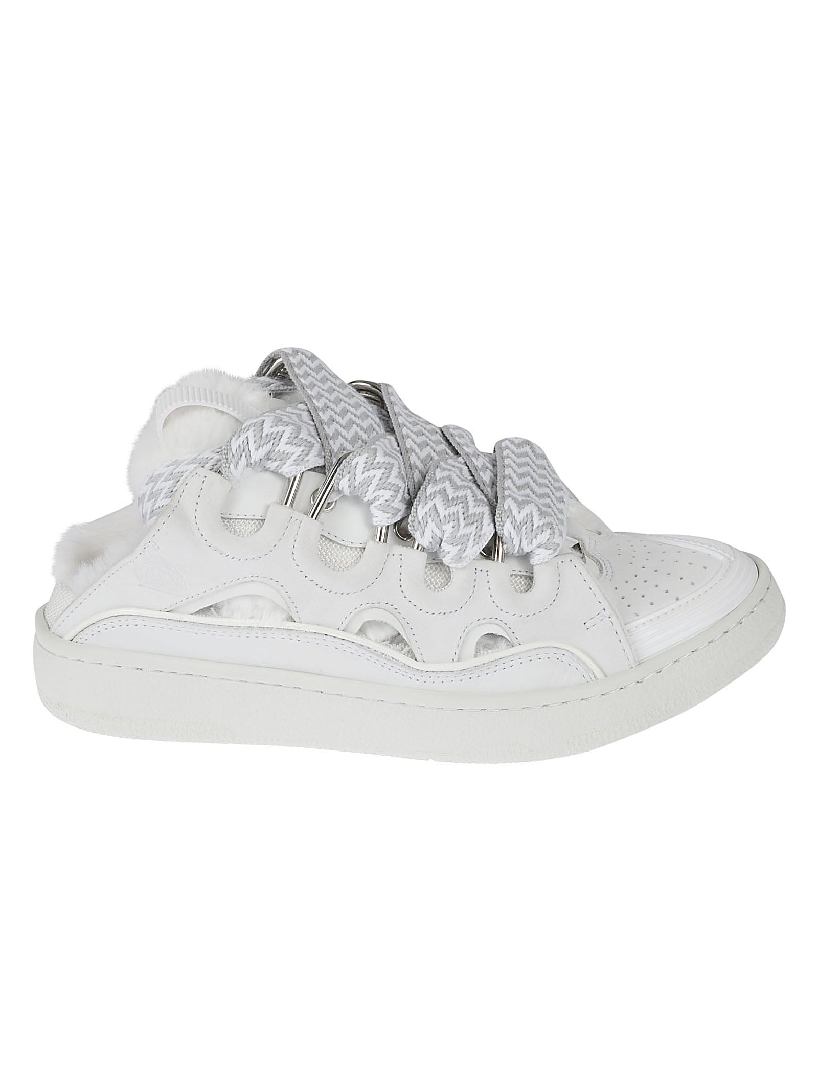 Białe sneakersy ze skóry cielęcej
