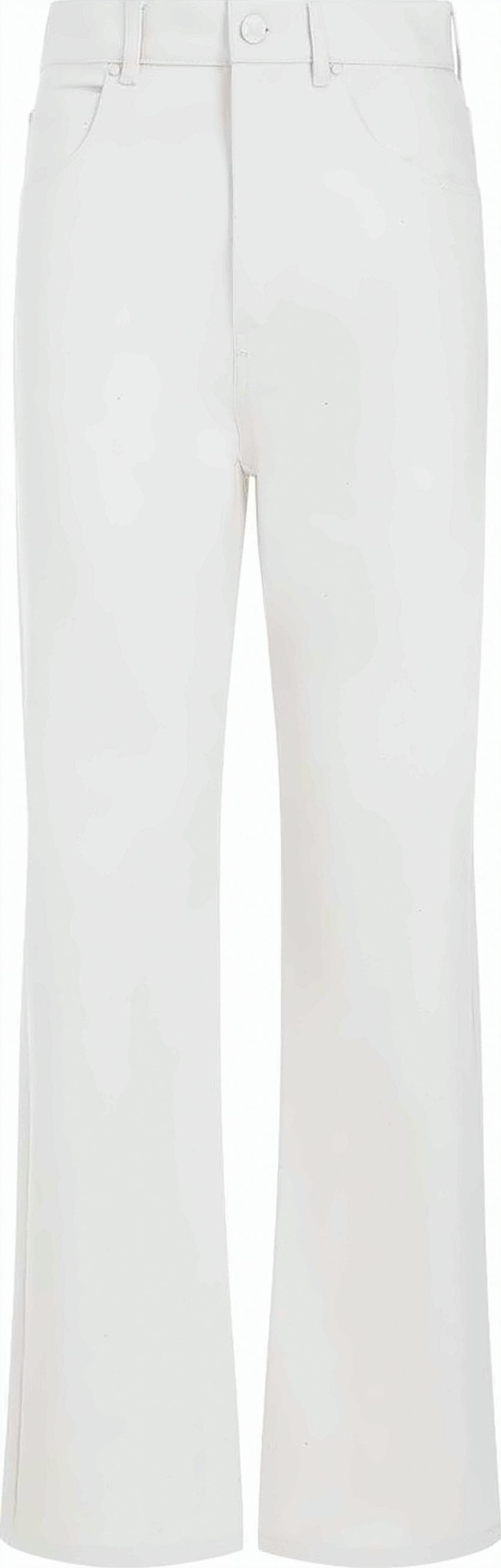 Classic High-Waist Flared Pants With Textured Cotton Finish