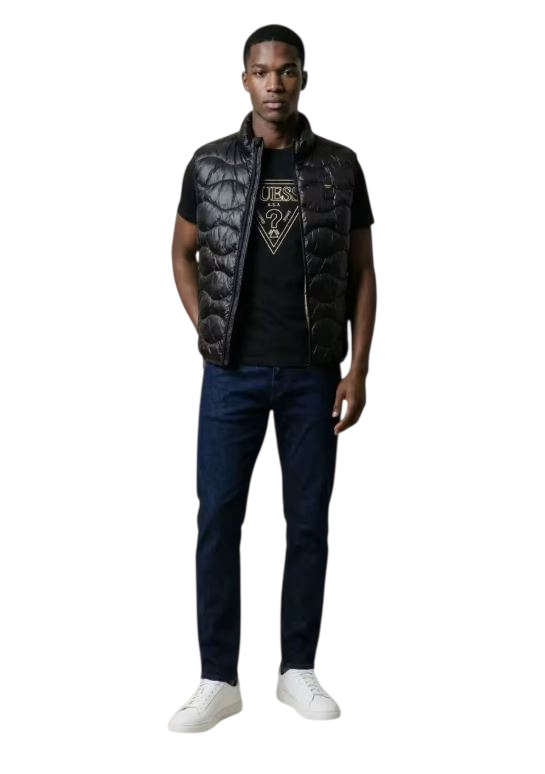 Check Pattern Quilted Sleeveless Vest
