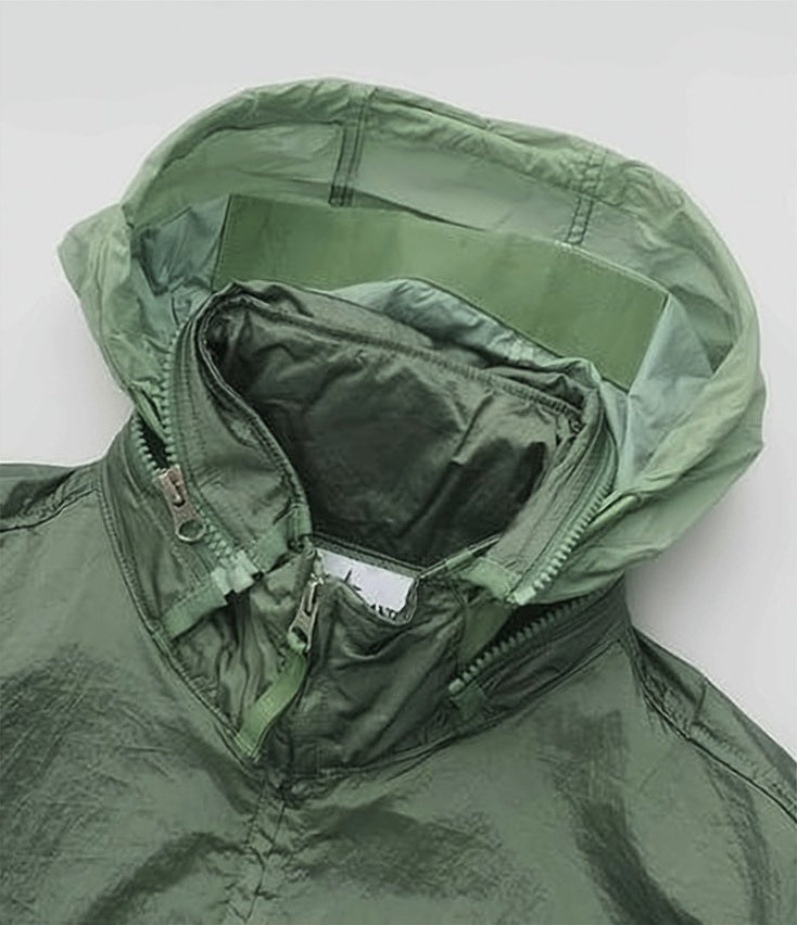 Lightweight Green Polyamide Utility Jacket
