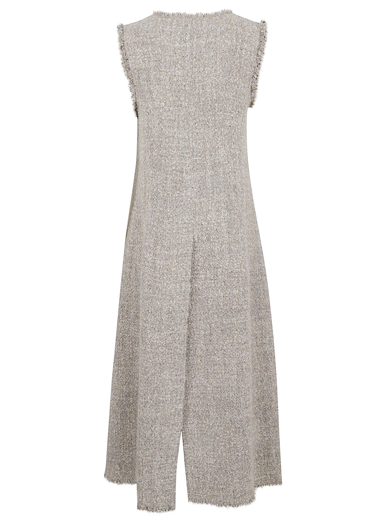 Textured Wool Waistcoat With Raw-Edge Detailing