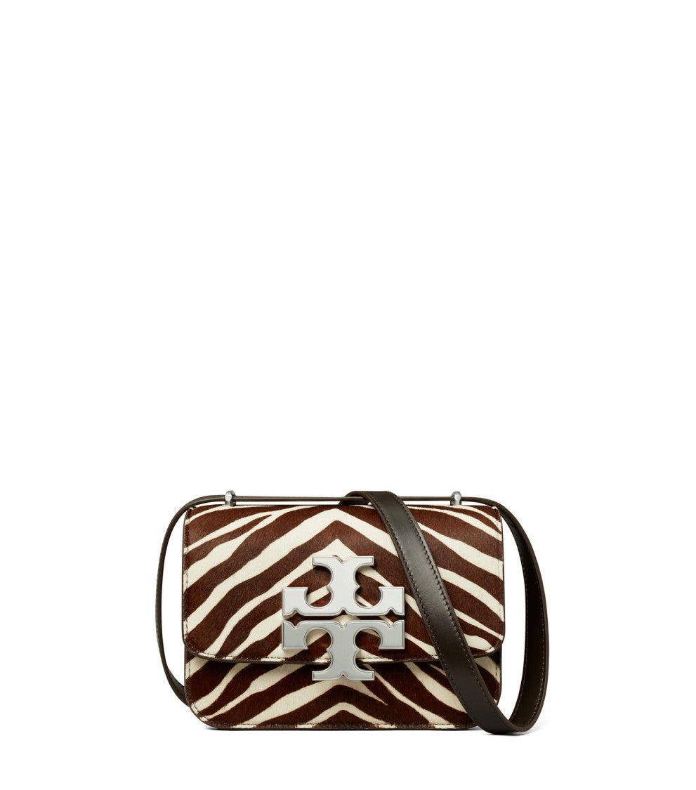 Zebra Print Bag With Flap Closure