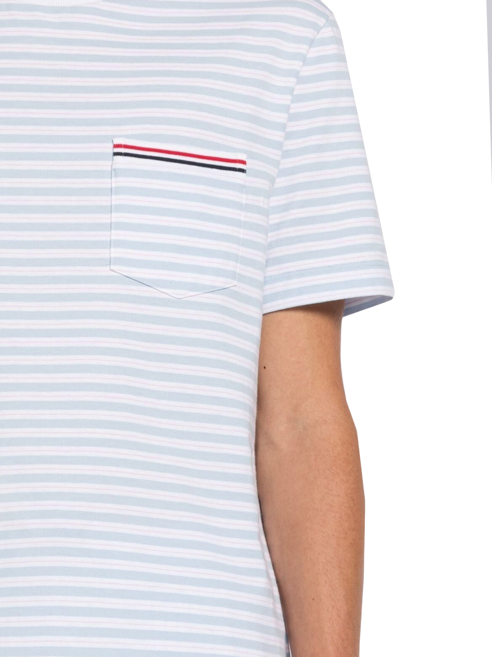 Short-Sleeve T-Shirt with Tricolor Pocket Detail