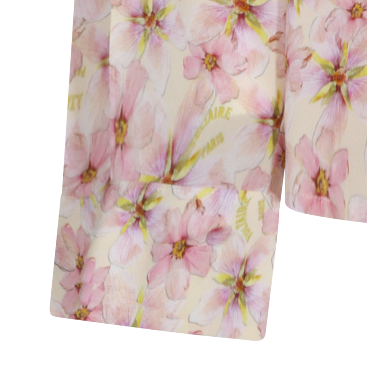 Floral-Patterned Long-Sleeved Viscose Top